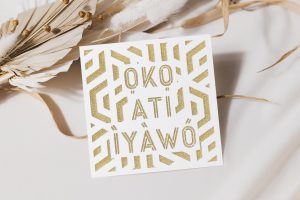Papercut Yoruba Wedding & Anniversary Card