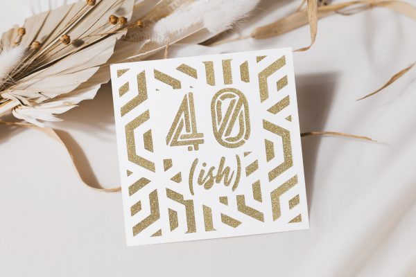 Papercut 40-something Birthday Card