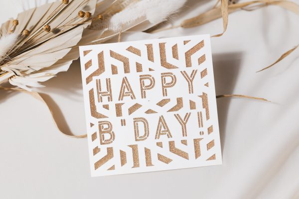 Papercut Happy B'day Card